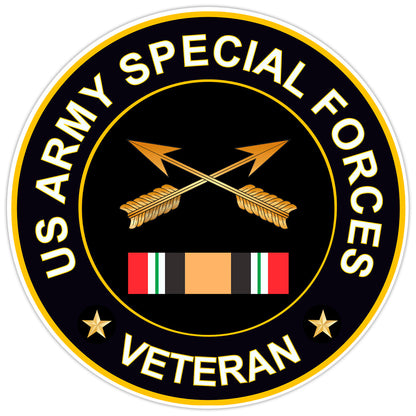 US Army Special Forces Veteran Bumper Sticker Military Vinyl Soldier Decal 5"