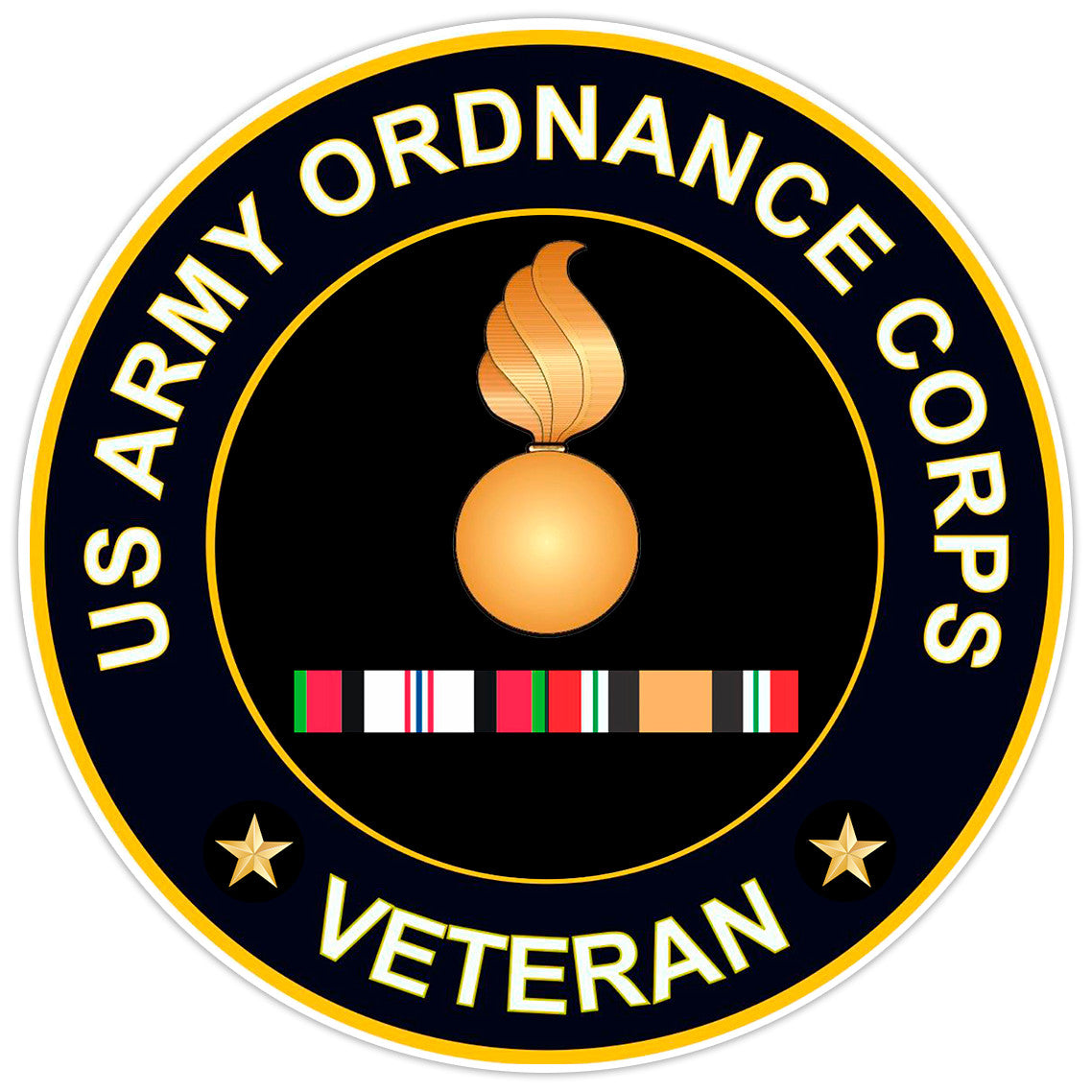 US Army Ordnance Corps Veteran Bumper Sticker Military Vinyl Soldier Decal 5"
