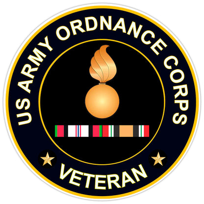 US Army Ordnance Corps Veteran Bumper Sticker Military Vinyl Soldier Decal 5"