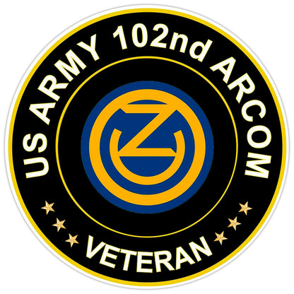 US Army 102nd ARCOM Veteran Bumper Sticker Military Vinyl Decal 5"