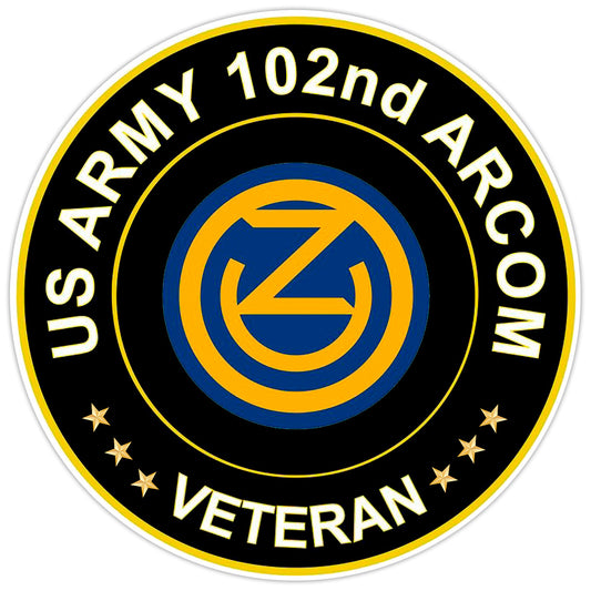 US Army 102nd ARCOM Veteran Bumper Sticker Military Vinyl Decal 5"