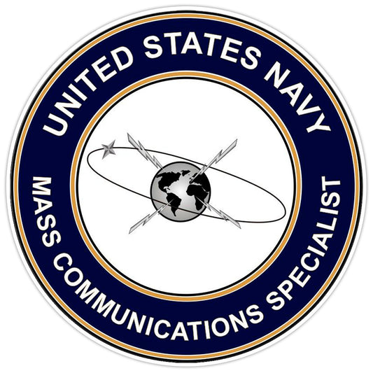 U.S. Navy Mass Communications Specialist Bumper Sticker Military Vinyl Decal 5"