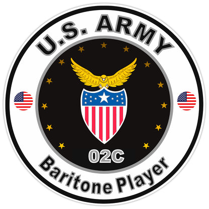 United States Army Baritone Player Bumper Sticker Military Soldier Decal 5"