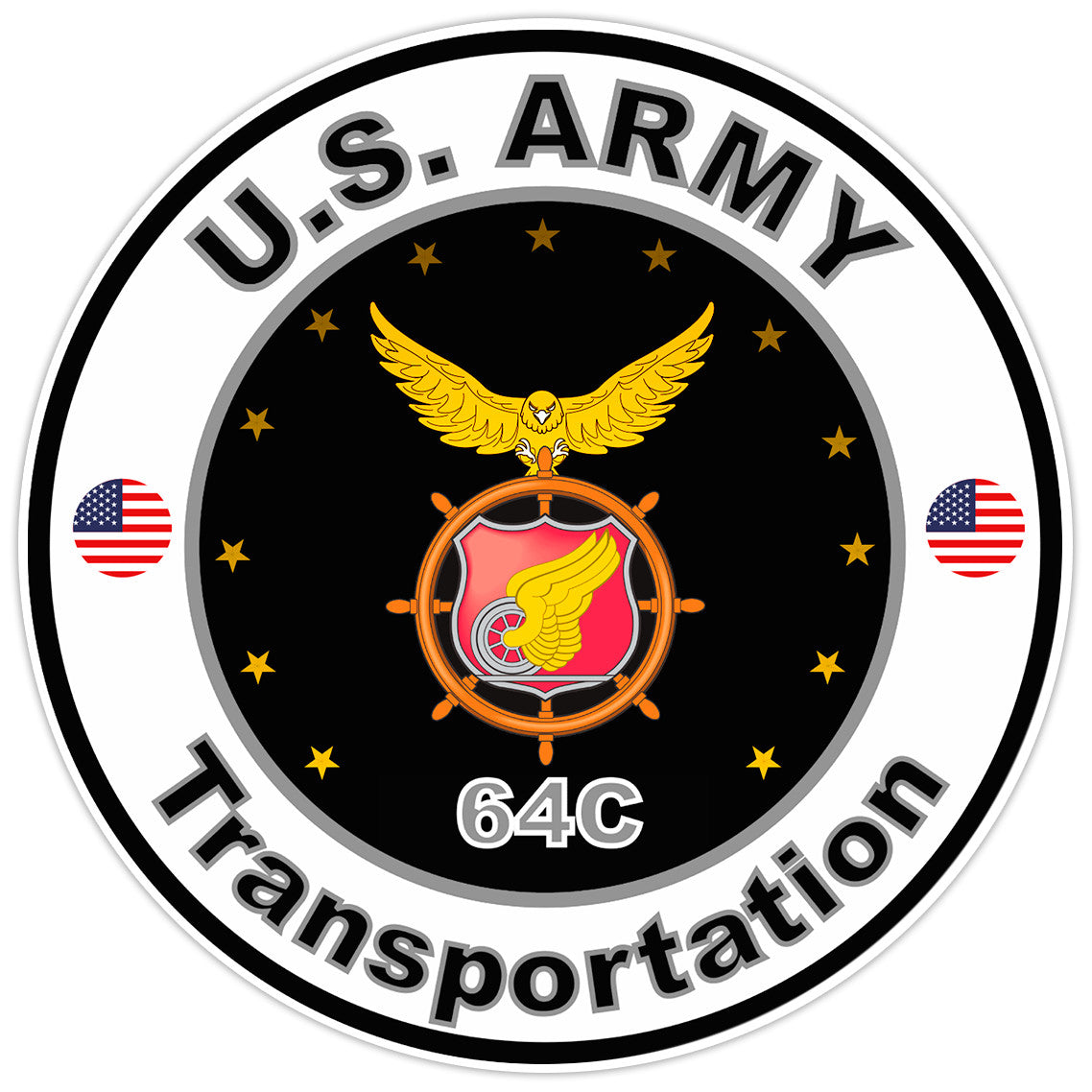 United States Army Transportation Bumper Sticker Military Vinyl Decal 5"