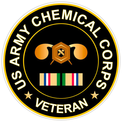 US Army Chemical Corps Veteran Bumper Sticker Military Vinyl Soldier Decal 5"