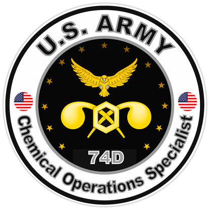 US Army Chemical Operations Specialist Bumper Sticker Military Soldier Decal 5"