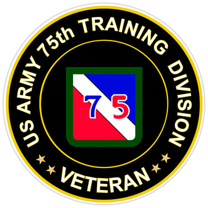 US Army 75th Training Division Veteran Bumper Sticker Military Vinyl Decal 5"