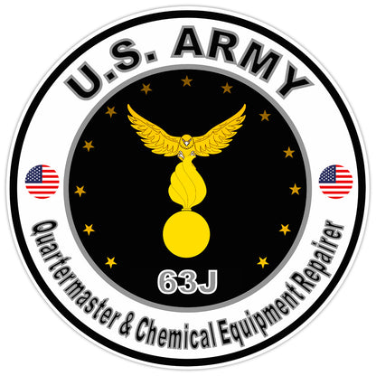 US Army Quartermaster & Chemical Equipment Repairer Bumper Sticker Decal 5"