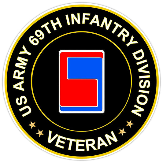 US Army 69th Infantry Division Veteran Bumper Sticker Military Vinyl Decal 5"