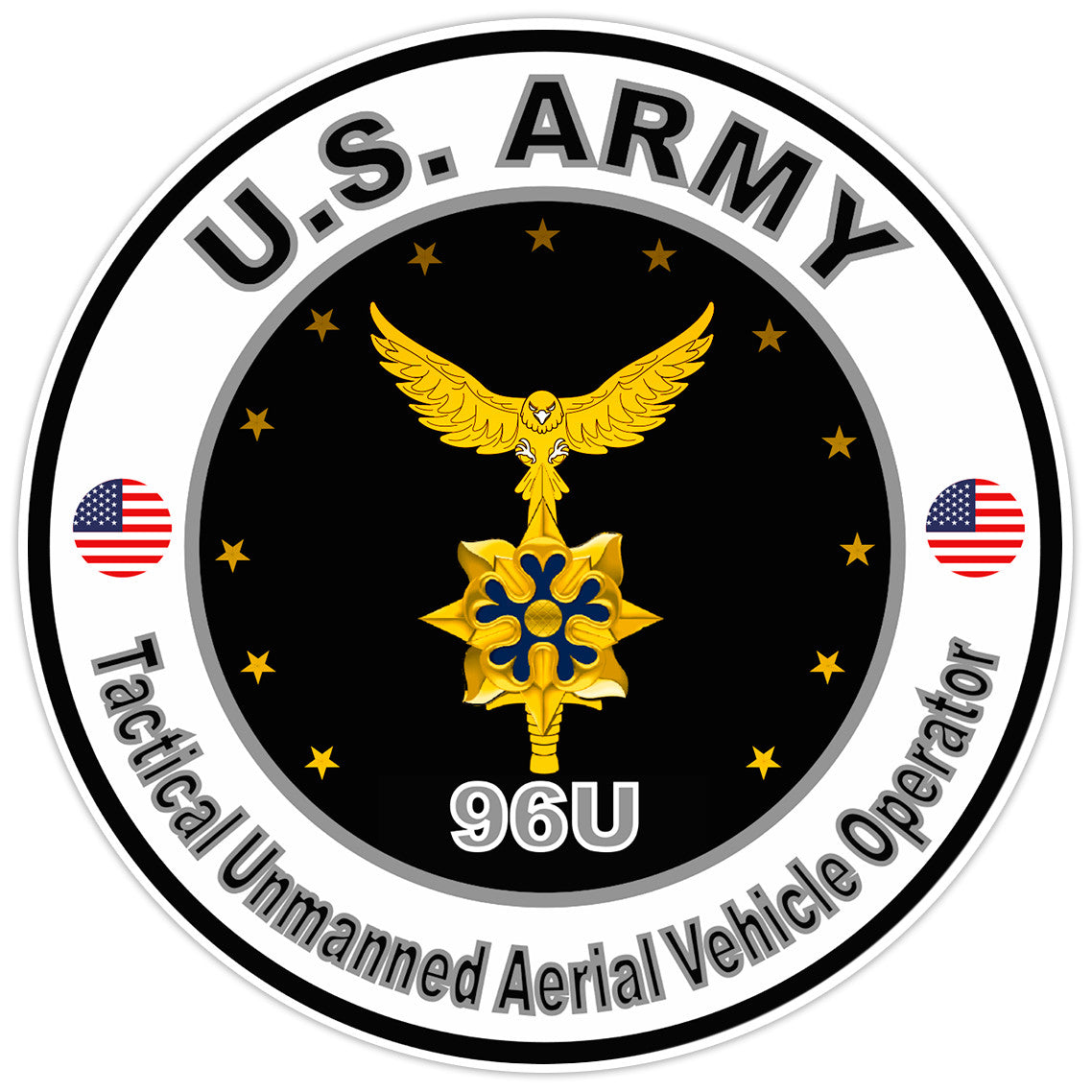 US Army Tactical Unmanned Aerial Vehicle Operator Bumper Sticker Decal 5"