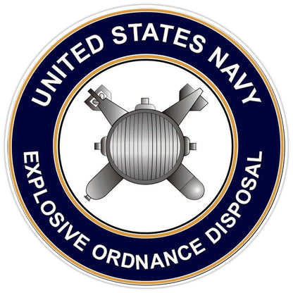 U.S. Navy Explosive Ordnance Disposal Bumper Sticker Military Vinyl Decal 5"