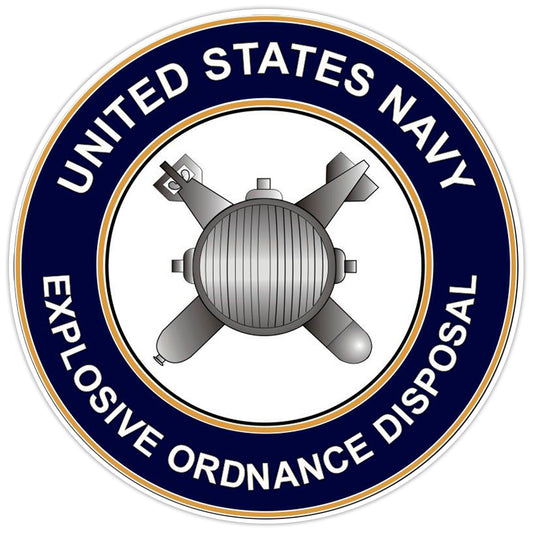 U.S. Navy Explosive Ordnance Disposal Bumper Sticker Military Vinyl Decal 5"