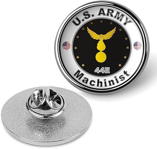 United States Army Machinist Tie Suit Shirt Lapel Pin - Silver