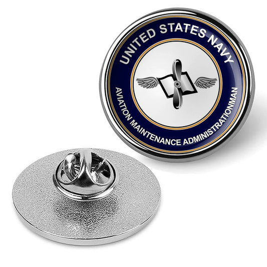 U.S. Navy Aviation Maintenance Administrationman Hat Pin, Lapel Pin - Silver