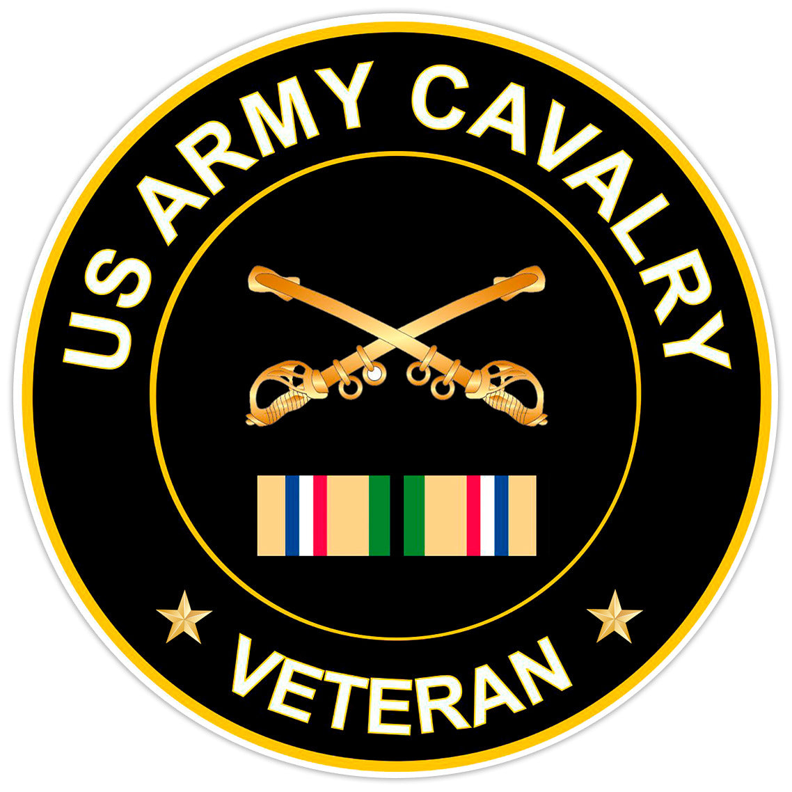 US Army Cavalry Veteran Bumper Sticker Military Vinyl Soldier Decal 5"