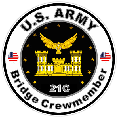 United States Army Bridge Crewmember Sticker Military Soldier Decal 5"