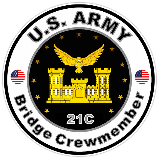 United States Army Bridge Crewmember Sticker Military Soldier Decal 5"