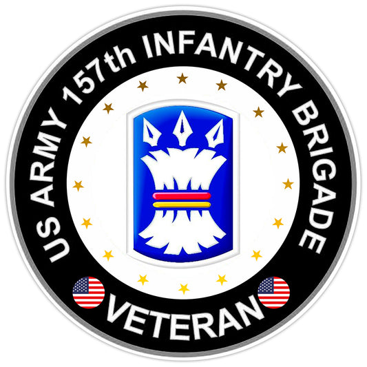 US Army 157th Infantry Brigade Veteran Bumper Sticker Military Vinyl Decal 5"