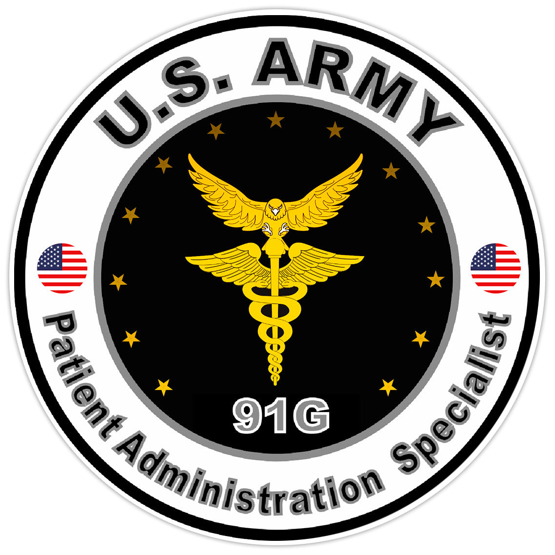 US Army Patient Administration Specialist Bumper Sticker Military Decal 5"