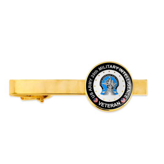 Us Army 20th Military Intelligence Military Veteran Tie Clip Tie Bar Gift