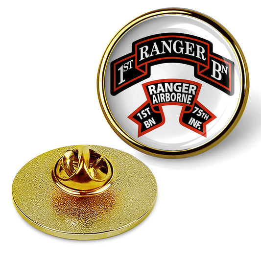 1/75th Ranger Battalion Hat Pin Lapel Tie Tac Military Emblem Suit Shirt - Gold