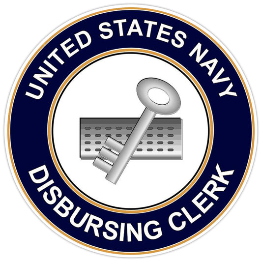 U.S. Navy Disbursing Clerk Bumper Sticker Military Vinyl Soldier Decal 5"
