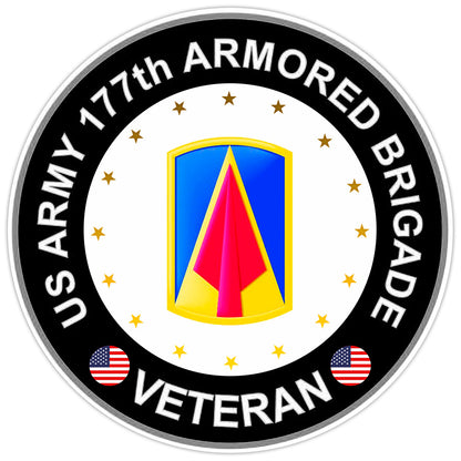 US Army 177th Armored Brigade Veteran Bumper Sticker Military Vinyl Decal 5"