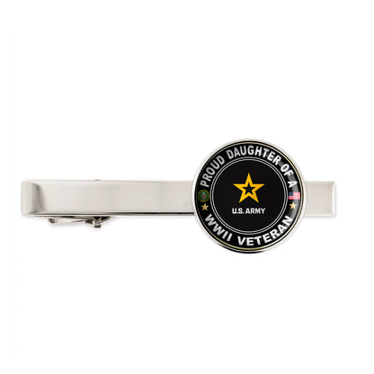 Us Army Proud Daughter Of A WWII Veteran Tie Clip Tie Bar Gift