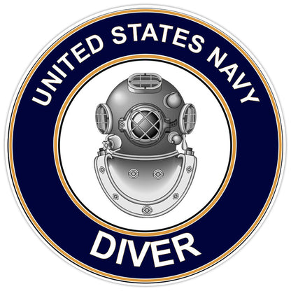 U.S. Navy Diver Bumper Sticker Military Vinyl Soldier Decal 5"