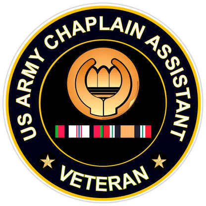 US Army Chaplain Assistant Veteran Bumper Sticker Military Vinyl Decal 5"