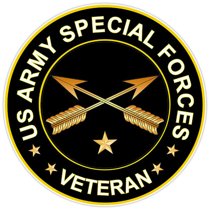 US Army Special Forces Veteran Bumper Sticker Vinyl Soldier Decal 5"