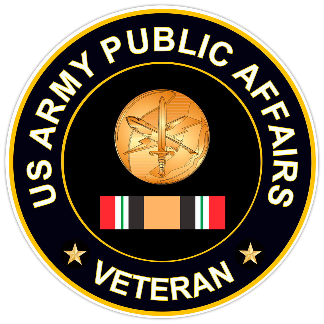US Army Public Affairs Veteran Bumper Sticker Military Vinyl Soldier Decal 5"
