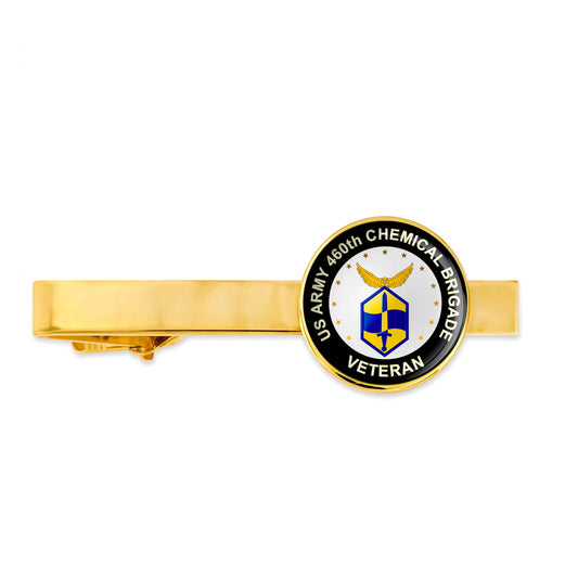 Us Army 460th Chemical Brigade Military Veteran Tie Clip Tie Bar Gift