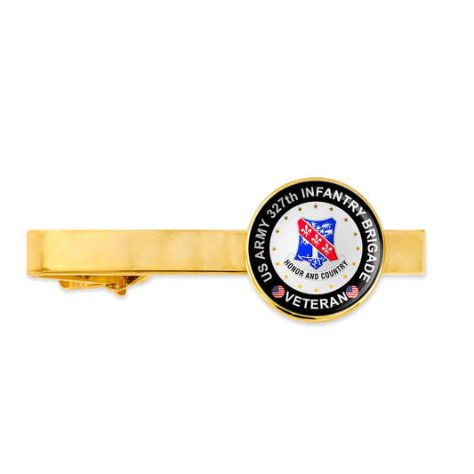 Us Army 327th Infantry Brigade Military Veteran Tie Clip Tie Bar Gift