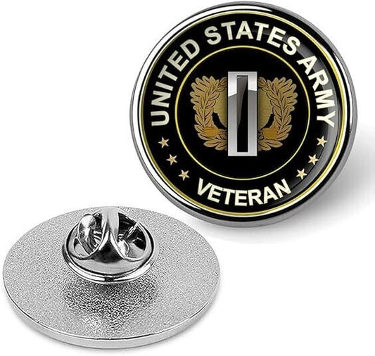 United States Army Veteran Tie Suit Shirt Lapel Pin-Silver