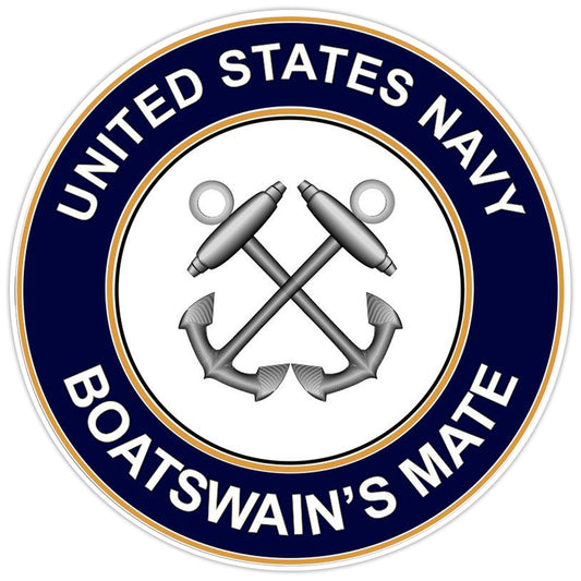 U.S. Navy Boatswains Mate Bumper Sticker Military Vinyl Soldier Decal 5"