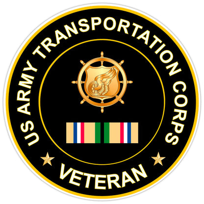 US Army Transportation Corps Veteran Bumper Sticker Military Vinyl Decal 5"