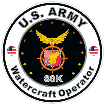 United States Army Watercraft Operator Bumper Sticker Military Soldier Decal 5"