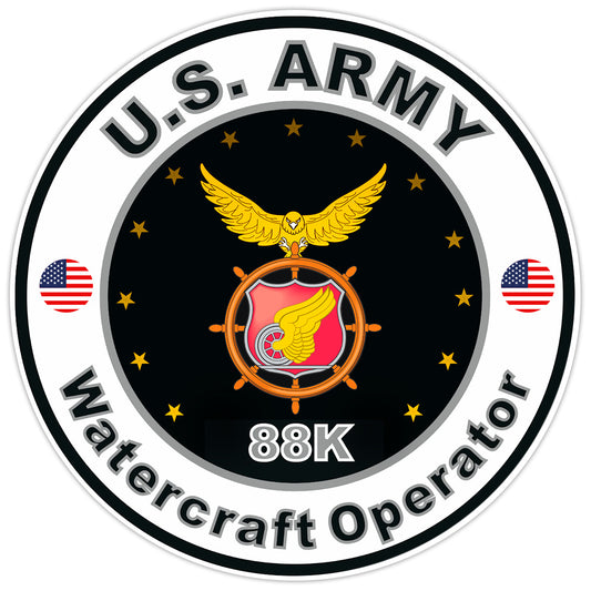United States Army Watercraft Operator Bumper Sticker Military Soldier Decal 5"