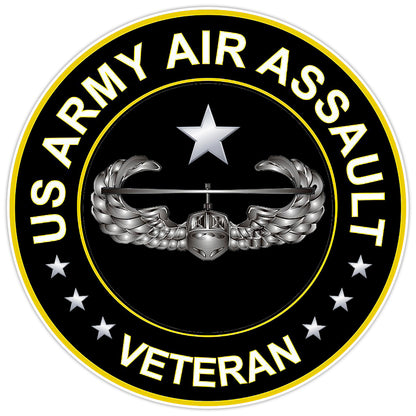 US Army Air Assault Veteran Bumper Sticker Military Vinyl Soldier Decal 5"