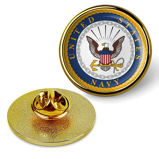 United States Navy Tie Tac, Hat Pin, Badge, Military Emblem Lapel Pin - Gold