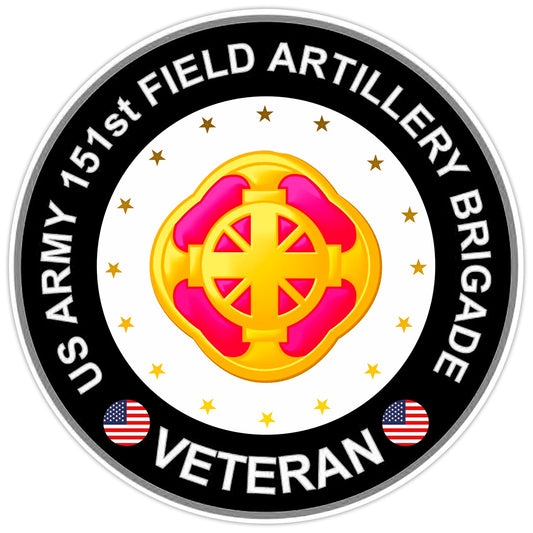 US Army 151st Field Artillery Veteran Bumper Sticker Military Vinyl Decal 5"