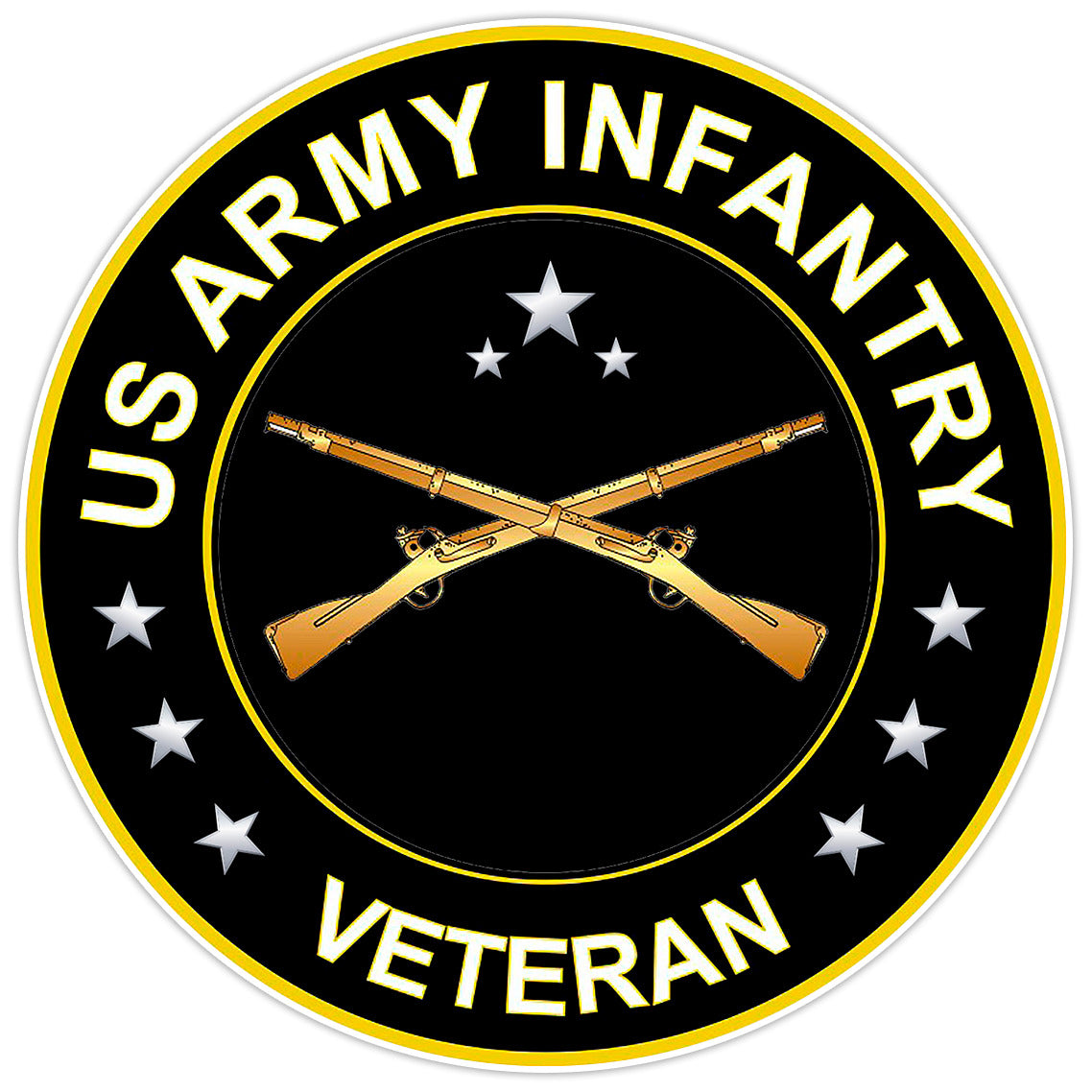 US Army Infantry Veteran Bumper Sticker Military Vinyl Soldier Decal 5"