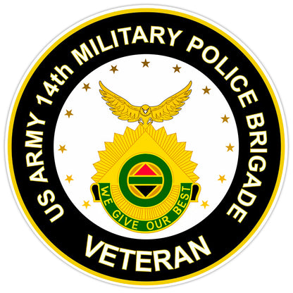 US Army 14th Military Police Brigade Veteran Bumper Sticker Military Decal 5"