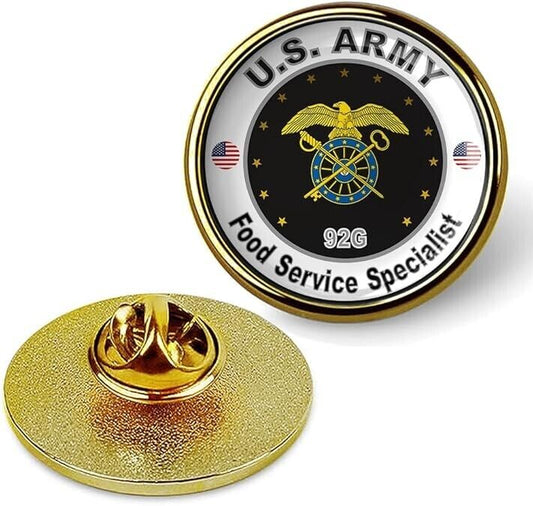 United States Army Food Service Specialist Tie Suit Shirt Lapel Pin - Gold