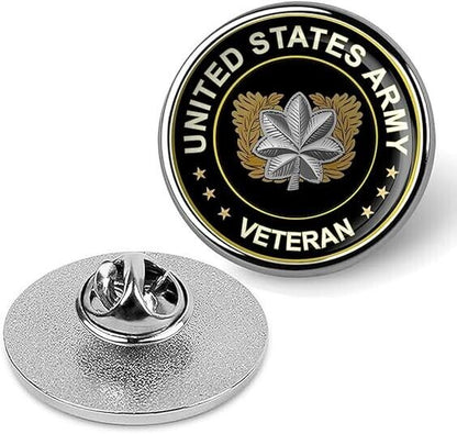 United States Army Veteran Tie Suit Shirt Lapel Pin - Silver