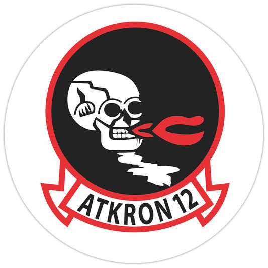 U.S. Navy Attack Squadron 12 (ATKRON 12) Bumper Sticker Military Vinyl Decal 5"