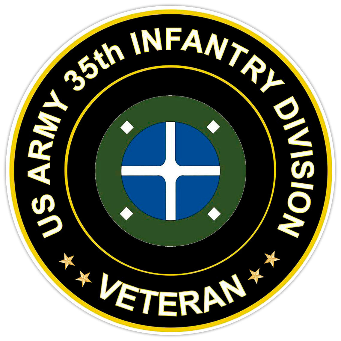 US Army 35th Infantry Division Veteran Bumper Sticker Military Vinyl Decal 5"