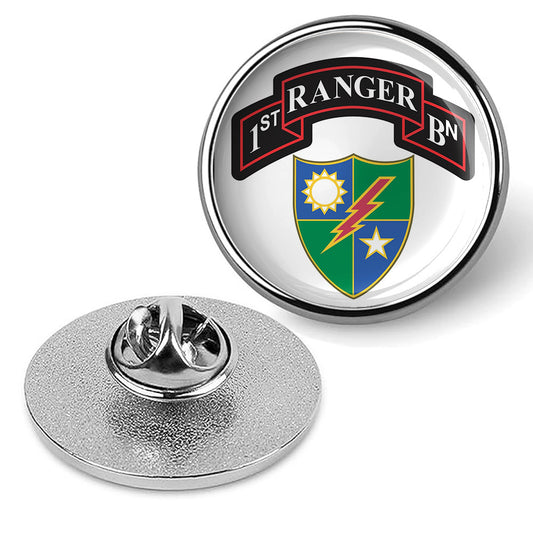 1st Battalion, 75th Ranger Regiment Hat Pin Lapel Tie Tac Suit Shirt - Silver