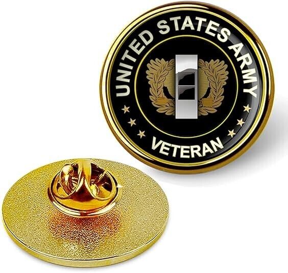 United States Army Veteran Tie Suit Shirt Lapel Pin-Gold